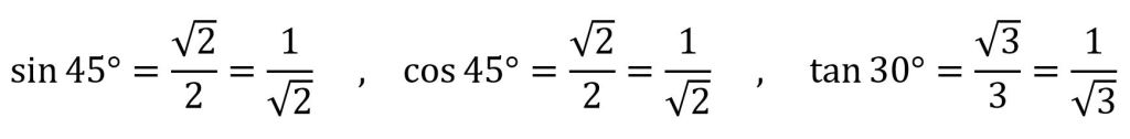 Trig Memory Memory Tip for Sine, Cosine, and Tangent of Special Angles ...